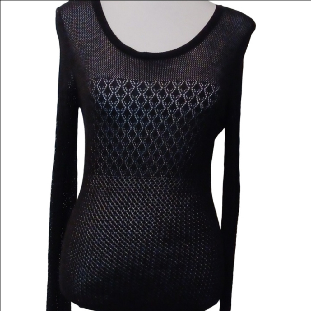 -- Express Black Knit Top Women's Size Small Petite